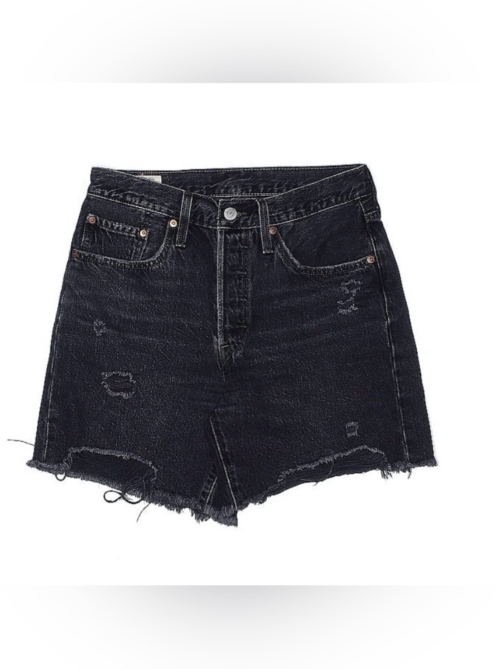 Levi’s Women’s High-Waist Distressed Denim Shorts - Black